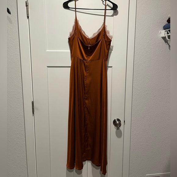 Rust color Petal and Pup midi dress. Worn once. Like new quality. - Picture 5 of 5